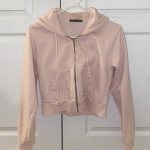 Cropped brandy zip up